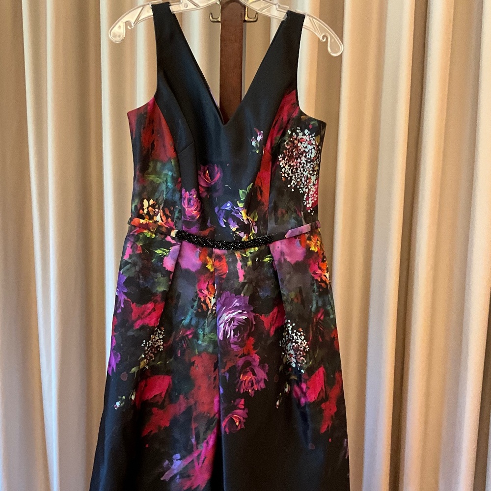 Rickie Freeman for Teri Jon A-Line Floral Dress